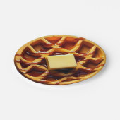 Wafelillustratie Papieren Bordje (Gekanteld)