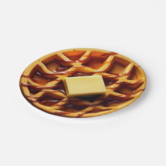 Wafelillustratie Papieren Bordje