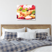 Wafelkoek met verse besvruchten canvas afdruk (Insitu (Slaapkamer))