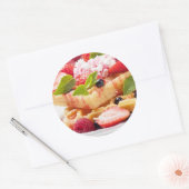 Wafelkoek met verse besvruchten ronde sticker (Envelop)