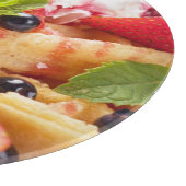 Wafelkoek met verse besvruchten snijplank (Hoek)
