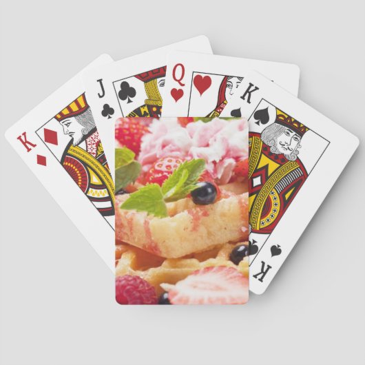 Wafelkoek met verse besvruchten speelkaarten (Achterkant)