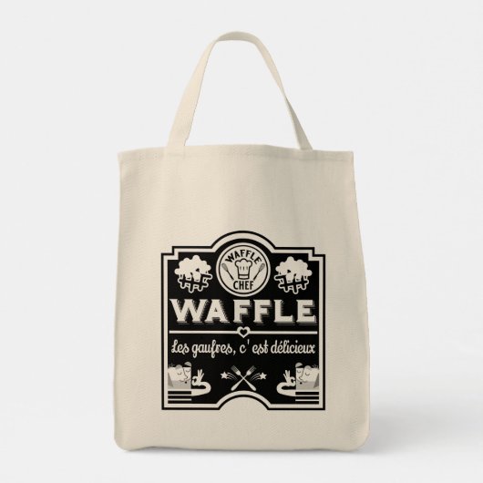 wafelkok tote bag (Achterkant)