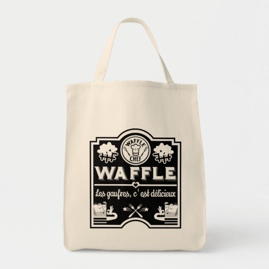 wafelkok tote bag (Voorkant)