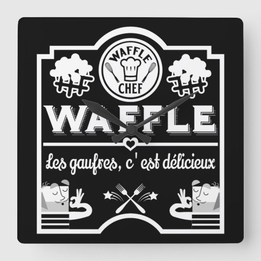 wafelkok vierkante klok (Voorkant)