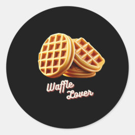 wafelliefhebber ronde sticker