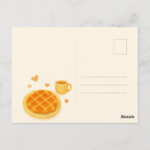 Wafelmoment in België – Geïllustreerde Reispost Briefkaart (Achterkant)