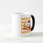 Wafels bedekt met aardbeien gepersonaliseerd magische mok (Voorkant rechts)