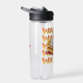 Wafels bedekt met aardbeien gepersonaliseerd waterfles (Rechts)