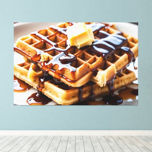 Wafels Canvas Afdruk (Insitu (Houten vloer))