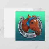 Wafels de merrie feestdagenkaart (Voorkant / Achterkant)