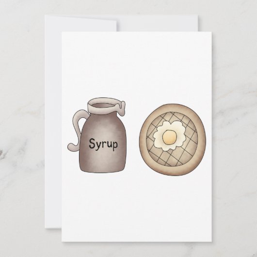 Wafels en esdoornstroop kaart (Voorkant)