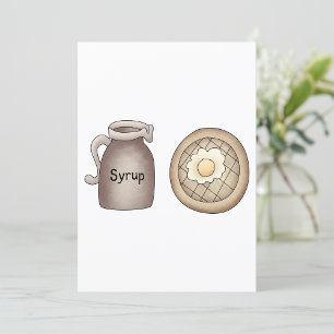 Wafels en esdoornstroop kaart