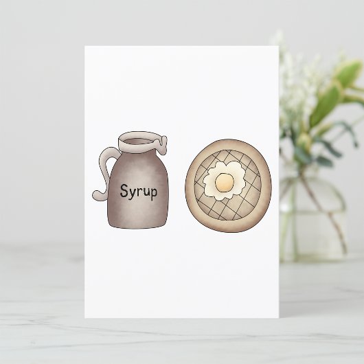 Wafels en esdoornstroop kaart