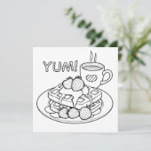 Wafels en koffie kleuren mij (Staand voorkant)