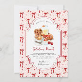 Wafels en mimosa's | Dag van de Valentijnsdag brun Kaart (Voorkant)