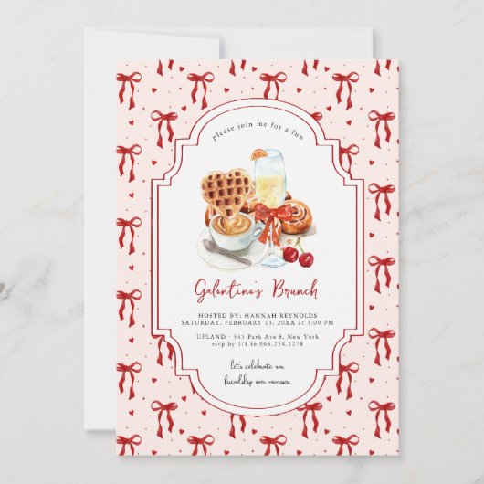 Wafels en mimosa's | Dag van de Valentijnsdag brun Kaart (Voorkant)