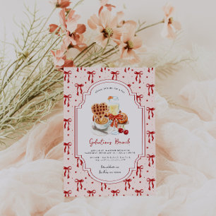 Wafels en mimosa's   Dag van de Valentijnsdag brun Kaart