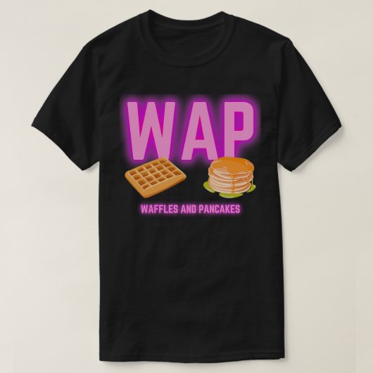 Wafels en pannenkoeken t-shirt (Design voorkant)