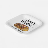Wafels Feest Grappig Feest Papieren Bordje (Gebogen)