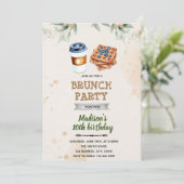 Wafels koffie brunch uitnodiging (Staand voorkant)