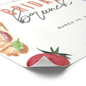 Wafels Koffie Fruits Bridal Brunch Welkomstbord Poster (Hoek)