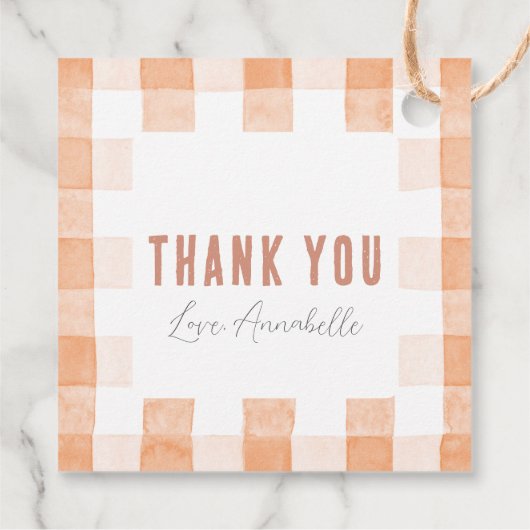 Wafels Koffie Vruchten Aquarel Bruids Brunch Bedankjes Labels (Achterkant)