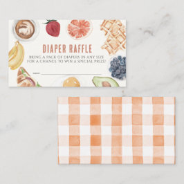 Wafels Koffie Vruchten Luier Raffle Ticket Informatiekaartje