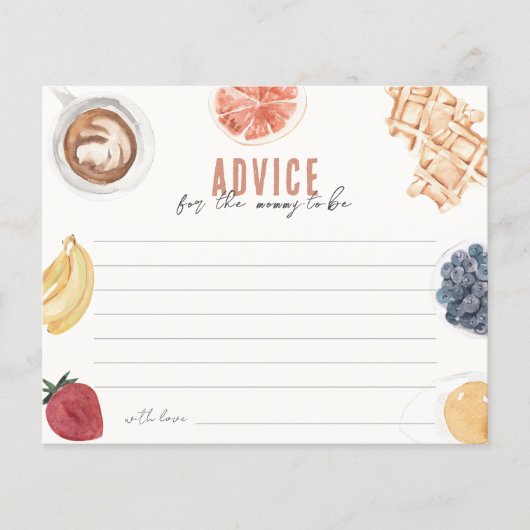 Wafels Koffievruchten Baby Brunch Advies Kaarten (Voorkant)