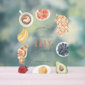 Wafels Koffievruchten Baby Brunch Welkom Acryl Bord (Neutraal)