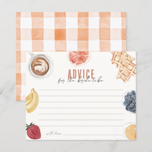 Wafels Koffievruchten Bridal Brunch Advies Kaarten (Voorkant / Achterkant)