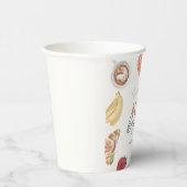 Wafels Koffievruchten Waterverf Baby Brunch Papieren Bekers (Rechts)