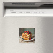 Wafels met aardbeien en bosbessen magneet (Insitu (Vaatwasser))