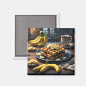 Wafels met bananen magneet (Voorkant / Achterkant)