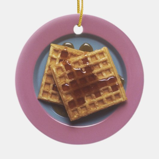 Wafels met stroop keramisch ornament (Voorkant)
