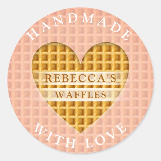 Wafels Ronde Sticker (Voorkant)