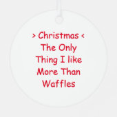 Wafels slagroom en aardbeien Kerstmis Metalen Ornament (Achterkant)