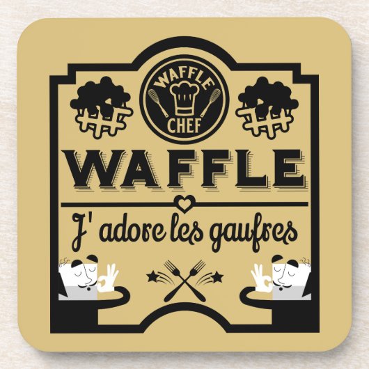 Wafels uit België Bier Onderzetter (Voorkant)