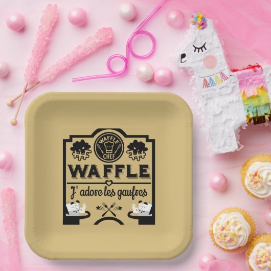 Wafels uit België Papieren Bordje (Feest)