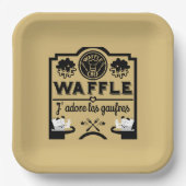Wafels uit België Papieren Bordje (Voorkant)