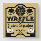 Wafels uit België Vierkante Klok (Voorkant)