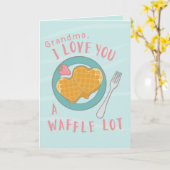 Wafels voor het hart van grootmoeders verjaardagso kaart (Gele Bloem)