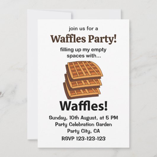 Wafels vullen mijn lege ruimtes met wafels kaart (Voorkant)