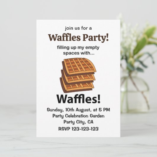 Wafels vullen mijn lege ruimtes met wafels kaart (Staand voorkant)