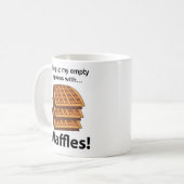 Wafels vullen mijn lege ruimtes met wafels koffiemok (Voorkant links)