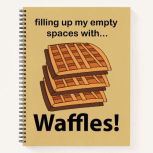 Wafels vullen mijn lege ruimtes met wafels notitieboek
