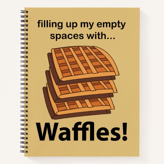 Wafels vullen mijn lege ruimtes met wafels notitieboek (Voorkant)
