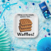 Wafels vullen mijn lege ruimtes met wafels papieren bordje (Feest)