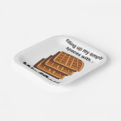 Wafels vullen mijn lege ruimtes met wafels papieren bordje (Gebogen)