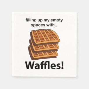 Wafels vullen mijn lege ruimtes met wafels servet